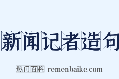新闻记者造句是什么意思的图片